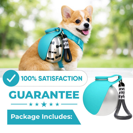 📢📢40% OFF !! ⏰2-in-1 Portable Dog Water Bottle for Small Dogs - Leak-Proof & Compact
