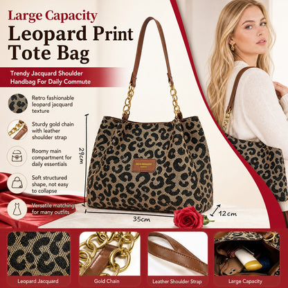 🐆 50% OFF – LAST DAY! 🔥 Unleash Your Wild Side! Stylish Leopard Print Meets Roomy Everyday Storage 👜✨