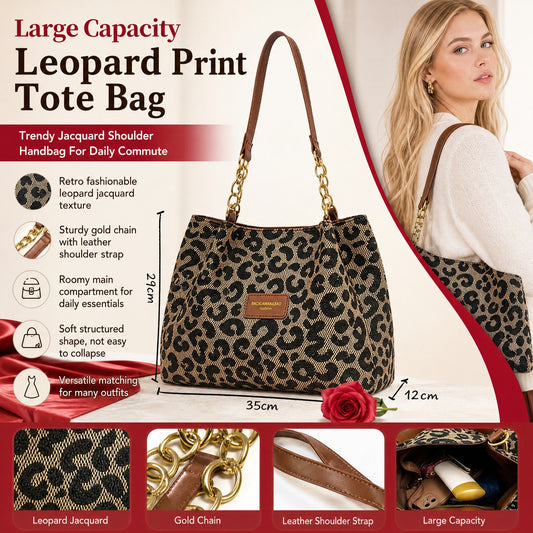 🐆 50% OFF – LAST DAY! 🔥 Unleash Your Wild Side! Stylish Leopard Print Meets Roomy Everyday Storage 👜✨