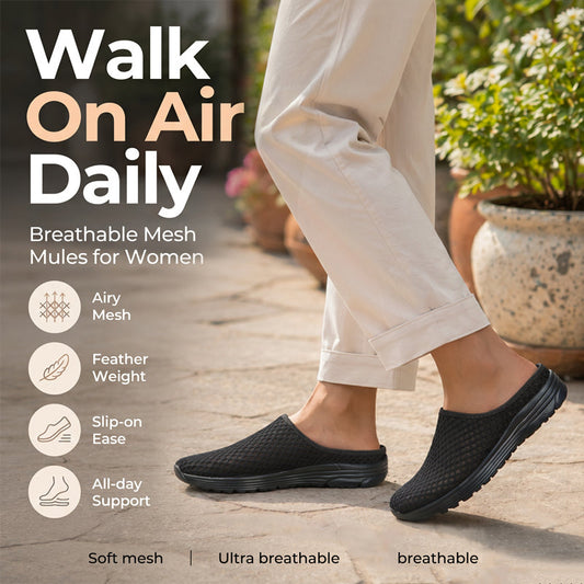 👟50% OFF☁️Casual Comfort Breathable Mesh Slippers – Lightweight, airy, slip-on style – indoor & outdoor comfort. 🔥☀️