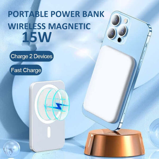 🏆2026 NEW COLOR🥳💞50K+ SOLD!💎🔋 60% OFF! 15W Fast Magnetic Power Bank – Wireless charging at full speed! Snaps on & powers up your phone effortlessly. The quick, cable-free solution. ⚡🧲