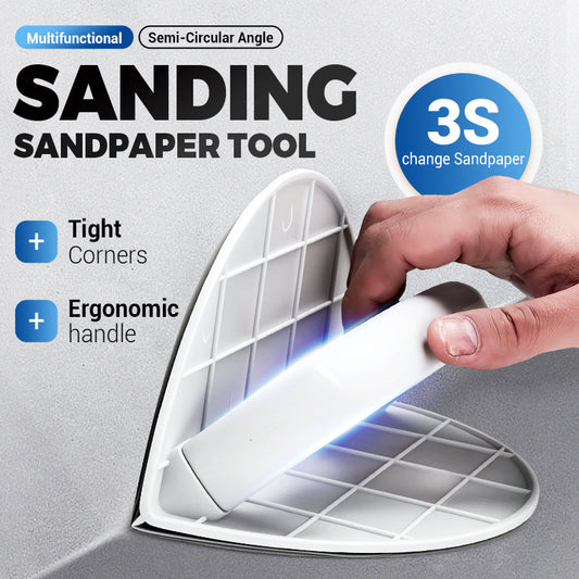🔥Hot Sale🔥Multifunctional Semi-Circular Angle Sanding Sandpaper Tool