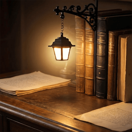 🏆 Last Day Special Price £12.99 !💝 Miniature Retro Streetlight Bookend Light