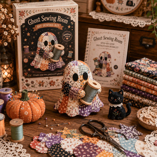 ⭐New Arrival 🔥Hot Sale⭐ - 👻 Little Ghost’s Cozy Halloween DIY Patchwork Kit