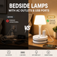 🥳 2026 HOT SALE! 💡 50% OFF! Bedside Lamp with AC Outlets & USB Ports 🔌✨