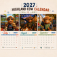 ⏳LAST DAY SALE ONLY ￡6.99!!🔥2027 Funny Highland Cow Wall Calendar | A4 Hanging Calendar | Designed by Isabel Kline