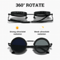 🔥2025 HOT SALE-50%OFF🔥Adjustable Tint Rounded Polarized Lenses Retro Sunglasses