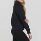 🍂 70% OFF! 💖 Women’s Chic 2-Piece Set — Half-Zip Sweatshirt & Wide-Leg Trousers