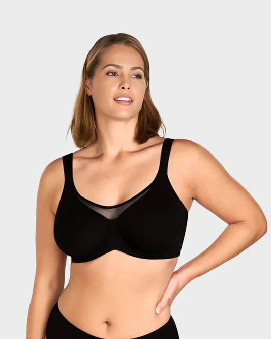 🏆 Last Day Special Price £5.99 💐Women's Elegant Sheer Full Coverage Minimizer Bra