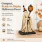⭐New ArrivalLighted Vintage Ghost Figurine with Glowing Pumpkin Staff 👻💡