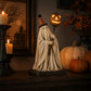 ⭐New ArrivalLighted Vintage Ghost Figurine with Glowing Pumpkin Staff 👻💡