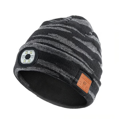 ❄️Winter Gift— Bluetooth Beanie with LED Headlight and Removable Speaker
