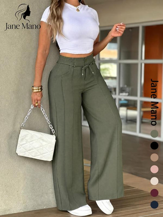 🔥 LAST DAY SALE! Women’s High-Waisted Straight-Leg Trousers — Only £14.99! 👖✨
