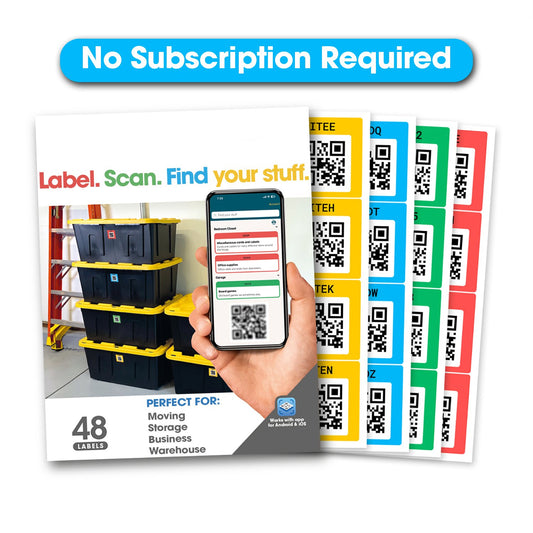 🔥Buy 2 Get 1 Free🎨Original Color-Coded Scannable QR Labels (48 Pack)💛💙💚❤️