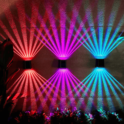 ✨Last Day 49% OFF☀️4 LED Solar Colorful Wall Lights Outdoor Light Waterproof