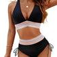 🔥Last Day Sale 49% OFF👙High Waisted Tummy Control Color Block Bikini Sets