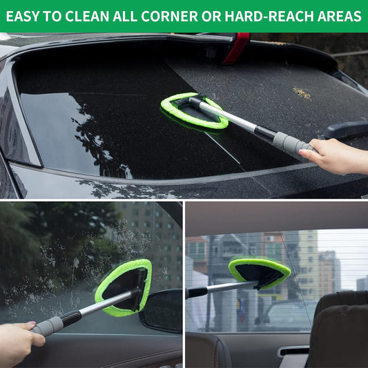 🖤❤️Black Friday Promotion—UP TO 80% OFF🔥Microfiber Car Windshield Cleaning Tool with Extendable Handle (NEW Updated)