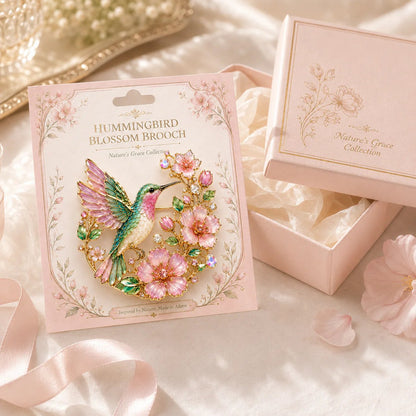 🌸"Hummingbird Blossom" Brooch🐦 Limited 2026 Edition🎁elegant floral hummingbird jewellery, the perfect gift for women💐Elevate Your Everyday Wardrobe With A Touch of Timeless Grace! 🌸🦅✨