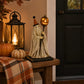 ⭐New ArrivalLighted Vintage Ghost Figurine with Glowing Pumpkin Staff 👻💡