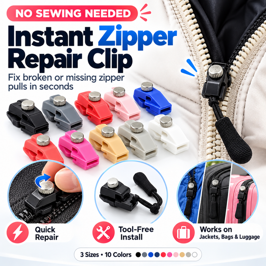 🔧 50% OFF NOW! Broken Zip? Fix It in Seconds! ⚡ No Sewing, Just Clip & Go!