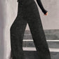 💖LAST DAY SALE 50% OFF💃Women's Sequin Sparkle Wide Leg Pants with Elastic Waistband