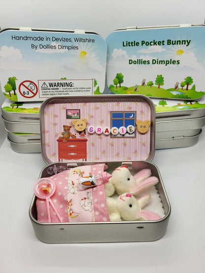 🔥Easter Best Gift - BUY 1 GET 1 FREE!!🎁🐇Bunny Mummy Tiny Plush Pocket Tin