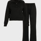 🍂 70% OFF! 💖 Women’s Chic 2-Piece Set — Half-Zip Sweatshirt & Wide-Leg Trousers