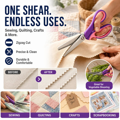 🔥 50% OFF! ✂️ Premium Pinking Shears – Sharp, Comfortable & Perfect for Sewing & Crafts!
