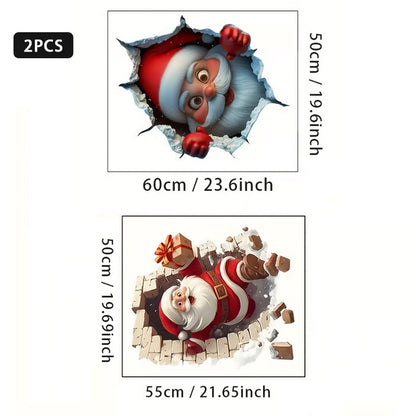 🎁Black Friday Promotion----"Santa's Breaking In!"🔥🎅Christmas Creative Wall Sticker