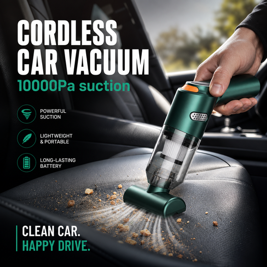 🚗💨 Cordless Car Vacuum – Powerful 10,000Pa Suction Without the Hassle!