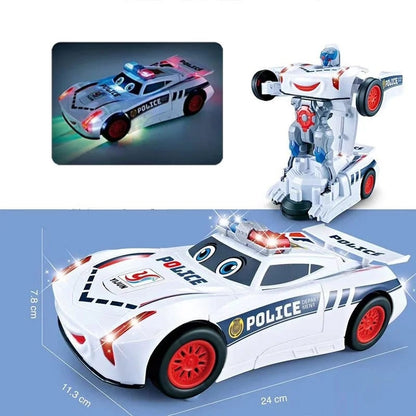⏰LAST DAY SPECIAL PRICE: ￡10.99!!🔥Electric Universal Deformation Police Toy Car