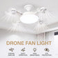 🏆LAST DAY SALE 50% OFF!! 🌬️💡Foldable LED Ceiling Fan Light with Remote Control, E27 Socket Compatible, Adjustable Lighting & Functions🏡✨