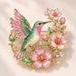 🌸"Hummingbird Blossom" Brooch🐦 Limited 2026 Edition🎁elegant floral hummingbird jewellery, the perfect gift for women💐Elevate Your Everyday Wardrobe With A Touch of Timeless Grace! 🌸🦅✨