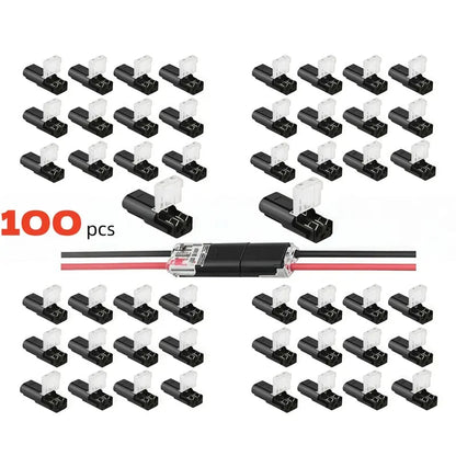 💥New Year Special £0.12/pc🔧Double-Wire Plug-in Connector Led Light Strip Connectors 2 Pin⚙️