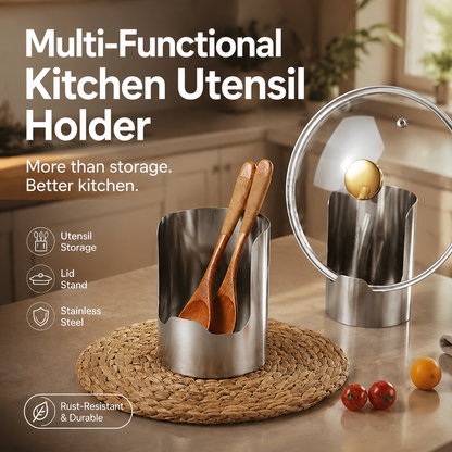 🥳 HOT SALE! 50K+ SOLD! 🍴 Stainless Steel Utensil Holder – Just £8.99! ✨