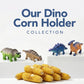 Dinosaur Corn Holders for Corn On The Cob - Funny Corn Cob Holder for Kids and Adults with Stainless Steel Prongs