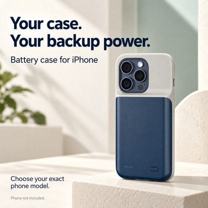 🔋 Never Run Out! iPhone Battery Case with LED Power Display ⚡