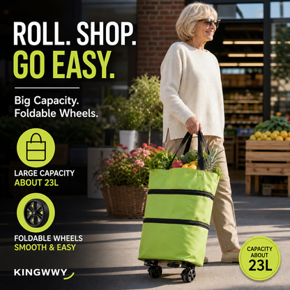 🔥2026 Hot Sale Free Shipping on 2🔥2-in-1 Foldable Shopping Cart
