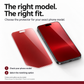 📱❤️ Red Shimmer Privacy Glass for iPhone – Stylish Protection & Extra Privacy! ✨