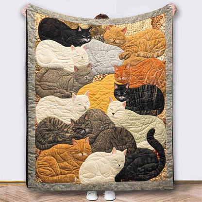 🐱🎄 49% OFF! Vintage Cat Pattern Flannel Blanket – Cozy & Comfortable ✨