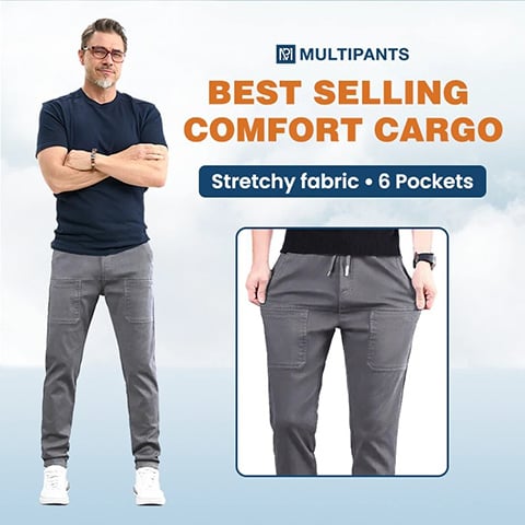 🔥 LAST DAY – 70% OFF! 🏆 MultiPants | Stretchy & Durable Multi-Pocket Cargo Trousers