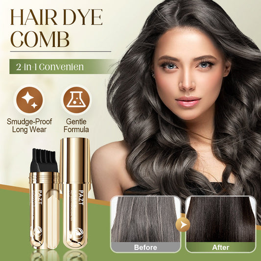 New Updated🎉NEW YEAR SALE -BUY 1 GET 1 FREE!!⚡2-IN-1 Water & Sweat-Proof Hair Comb Dye✨ Long-Lasting Color with Zero Mess!
