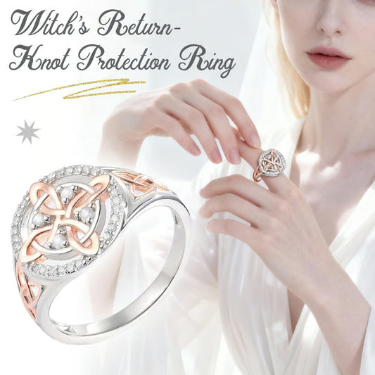 💍 Only £6.99 NOW! ✨ Witch‘s Knot Protection Ring – Handmade Jewelry, Sterling Silver & Meaningful Gift for Loved Ones 🧿✨