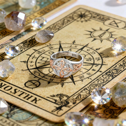 💍 Only £6.99 NOW! ✨ Witch‘s Knot Protection Ring – Handmade Jewelry, Sterling Silver & Meaningful Gift for Loved Ones 🧿✨