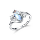 ✨💍Buy 1 Get 1 Free🔥 Geometric Oval Moonstone Ring with Zirconia Accents – Mystical, Sparkling & Timelessly Elegant! 🌙✨