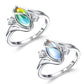 ✨💍Buy 1 Get 1 Free🔥 Geometric Oval Moonstone Ring with Zirconia Accents – Mystical, Sparkling & Timelessly Elegant! 🌙✨