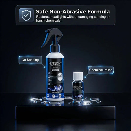 ⏳🚗 Last Day Promotion 60% OFF: Only £7.99‼️💡Bring Your Dull Headlights Back to Life｜Professional Car Headlight Restoration Kit🚙