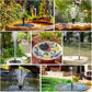 🔥Last Day 60% Off🐦️ Solar Powered Bird Bath Fountain Pump ⛲With 6 Nozzles 1.4W Solar Panel Kit Water Pump, Outdoor Watering Submersible Pump for Pond, Pool, Garden, Fish Tank