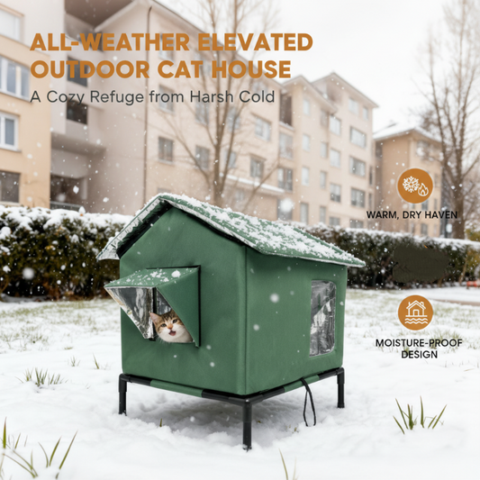 ⏳ Special Offer 🐱 Foldable Outdoor Waterproof Cat House – Keep Your Feline Friend Warm, Dry & Cosy This Winter! ❄️