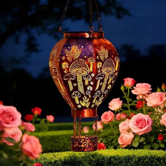 🏆🔥2026 New Arrivals  🎈Whimsical Solar Hot Air Balloon Hanging Lantern 🌿 – No Wiring, Weatherproof Outdoor Light For Yard & Patio 🌳✨